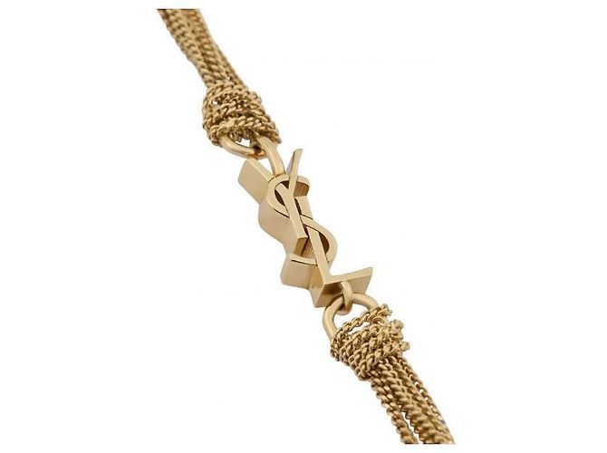 Saint Laurent Bracciale con nappina in metallo D'oro - vista 4