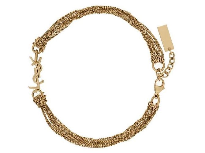 Saint Laurent Bracciale con nappina in metallo D'oro - vista 5