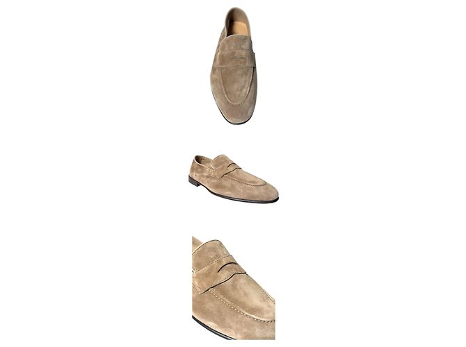 Brunello Cucinelli Mocassini Penny in camoscio Arancione - vista 2