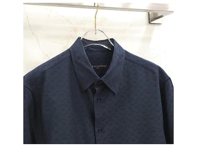 Louis Vuitton Camicia a maniche in misto seta monogram Nero - vista 3