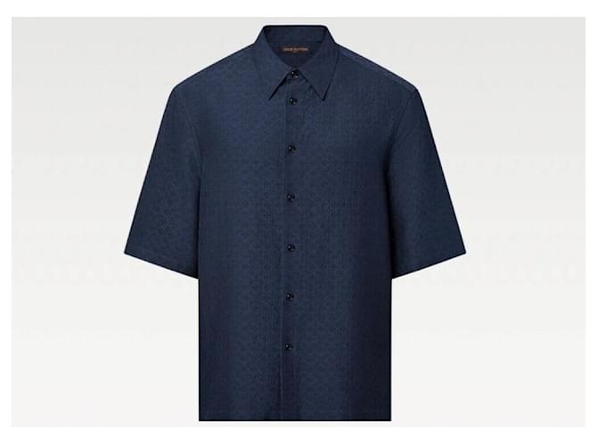Louis Vuitton Camicia a maniche in misto seta monogram Nero - vista 6