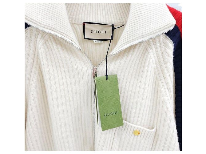 Gucci Bomber de malha em lã e cashmere com fecho Multicor - vista 4
