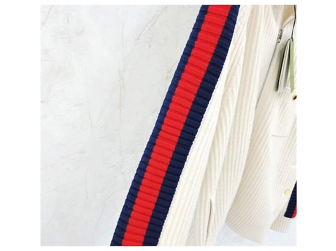 Gucci Bomber de malha em lã e cashmere com fecho Multicor - vista 5