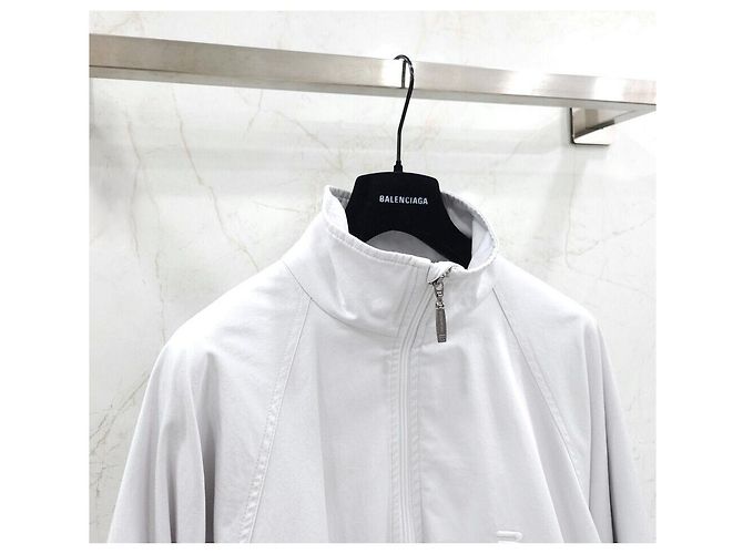Balenciaga Giacca Oversized con Logo Ricamato - vista 3