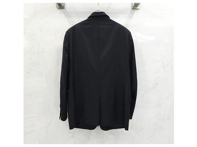Dior Black Virgin Wool Twill Button Jacket - view 2