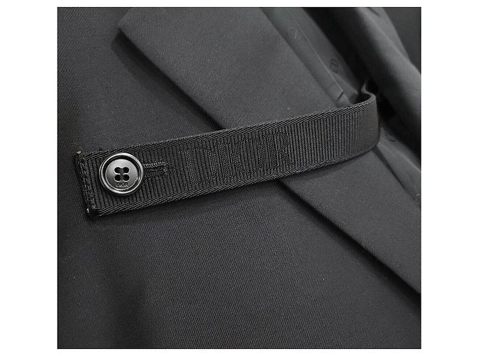 Dior Black Virgin Wool Twill Button Jacket - view 4