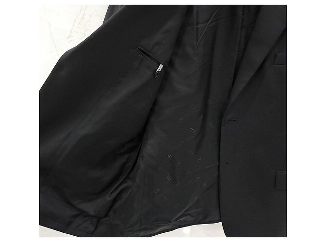 Dior Black Virgin Wool Twill Button Jacket - view 5