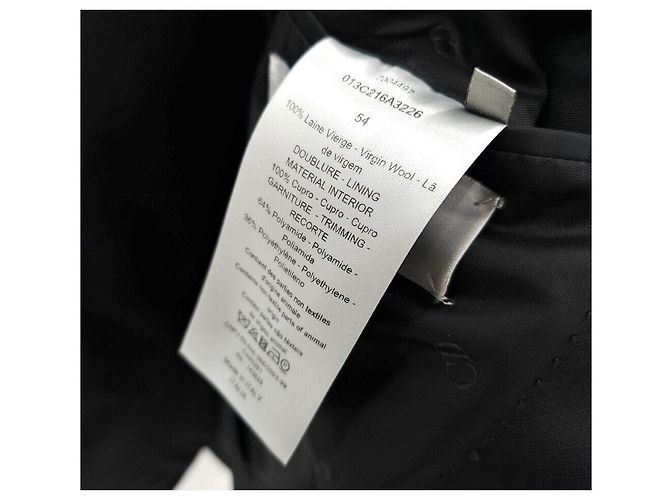 Dior Black Virgin Wool Twill Button Jacket - view 6