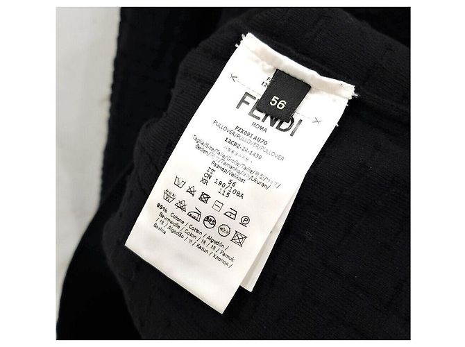Fendi Seleria Pullover aus FF-Baumwolle in Schwarz - Ansicht 5