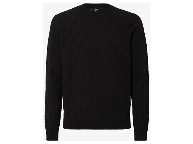Fendi Seleria Pullover aus FF-Baumwolle in Schwarz - Ansicht 6