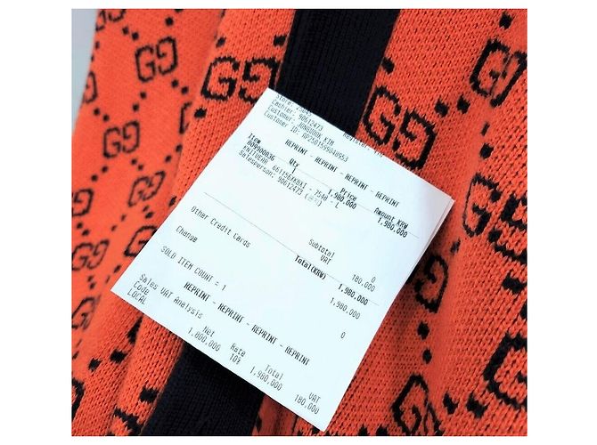 Gucci gg GG Cardigan aus Baumwoll-Jacquard in Orange - Ansicht 6