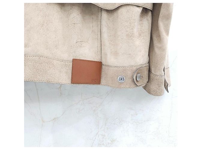 Dior Wildleder-Blousonjacke Orange - Ansicht 5