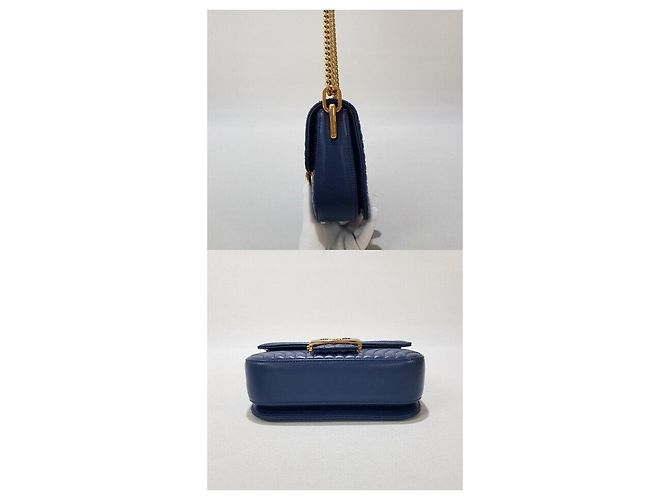 Prada Diagram Chain Schultertasche Blau - Ansicht 4