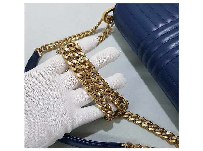 Prada Diagram Chain Schultertasche Blau - Ansicht 7