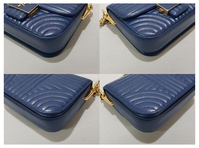 Prada Diagram Chain Schultertasche Blau - Ansicht 8