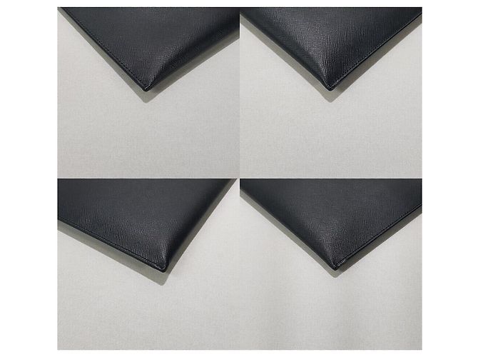 Prada Bolso Clutch con correa de Saffiano Negro - vista 8