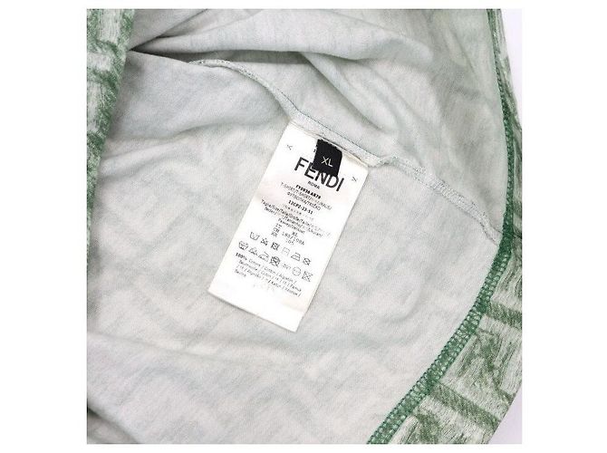 Fendi T-Shirt mit kurzen Ärmeln aus Baumwollstrick mit FF-Logo - Ansicht 6