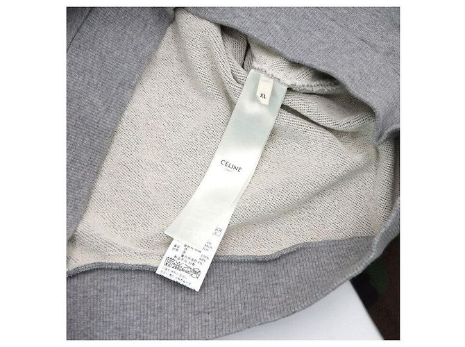 Céline Herren Sweatshirt aus Baumwolle in Khaki Braun - Ansicht 8