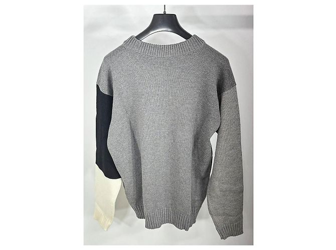 Versace Men's Multi-Color Patchwork Logo Crew Knit Brown - view 5