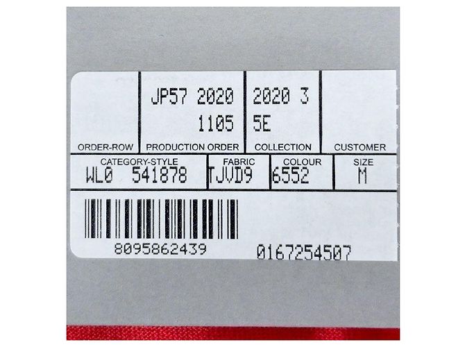 Balenciaga Herren Baumwoll-T-Shirt Langarm Rot Authentisch - Ansicht 6