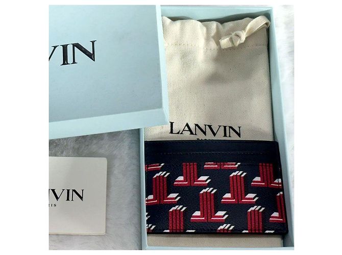 Lanvin Monogramm Kartenetui für Damen Navy JLTE Authentisch Blau - Ansicht 5