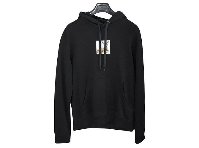 Burberry T-shirt con cappuccio in cotone da uomo Nero - vista 3