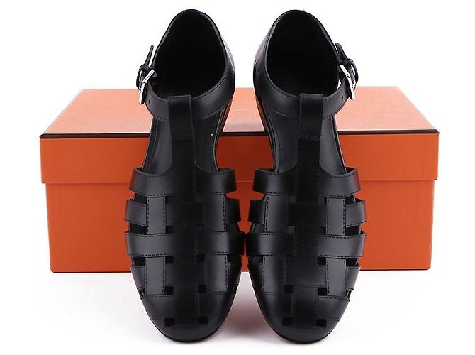 Hermès Sandali Indigo Nero - vista 14