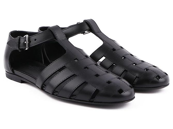 Hermès Sandali Indigo Nero - vista 7