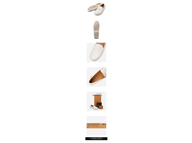 Tod's Scarpe da guida in pelle Off White Bianco - vista 3