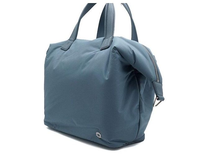 Loro Piana Borsa Tote Duffle Voyager Grande Sky Blue - vista 2