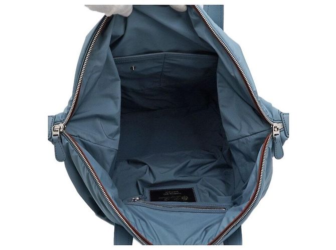 Loro Piana Borsa Tote Duffle Voyager Grande Sky Blue - vista 5