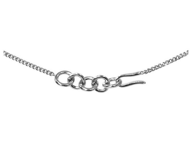 Chanel Collar CC Plata Beige Castaño - vista 3