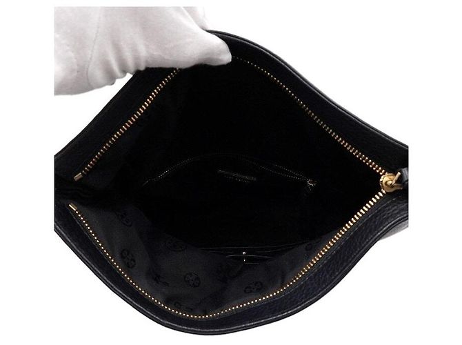 Tory Burch Borsa a tracolla e crossbody Amanda Logo Tassel Fold Over in pelle nera Nero - vista 5