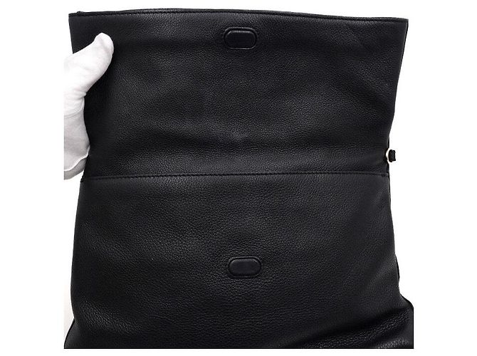 Tory Burch Borsa a tracolla e crossbody Amanda Logo Tassel Fold Over in pelle nera Nero - vista 7