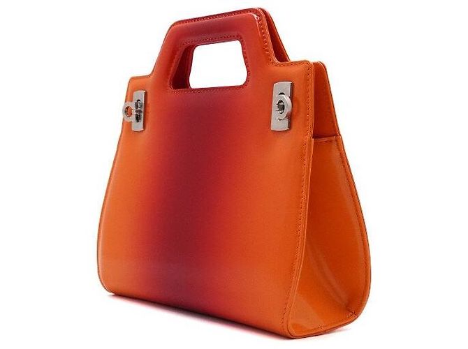 Salvatore Ferragamo Borsa Tote Mini e Borsa a Tracolla WANDA da Donna Arancione - vista 2