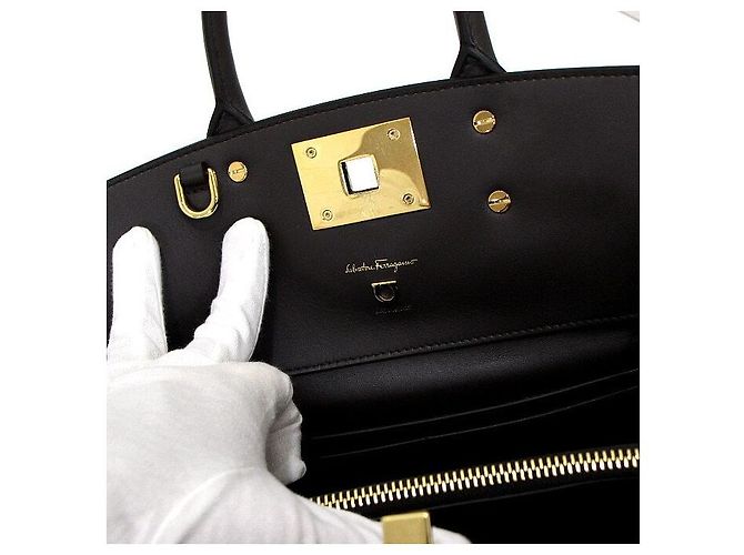 Salvatore Ferragamo Borsa tote e borsa a tracolla Gancini Studio Small - vista 7