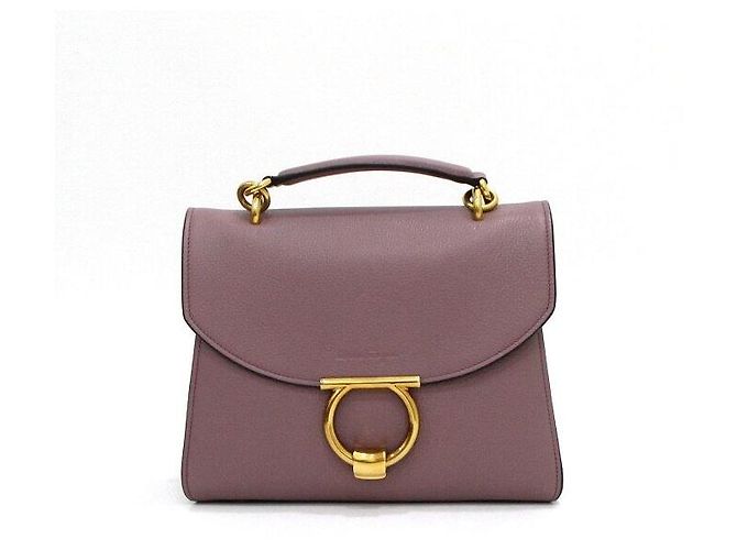 Salvatore Ferragamo Borsa Tote e a Tracolla Margo Gancini in Tonalità Oro Rosa Cinder - vista 2