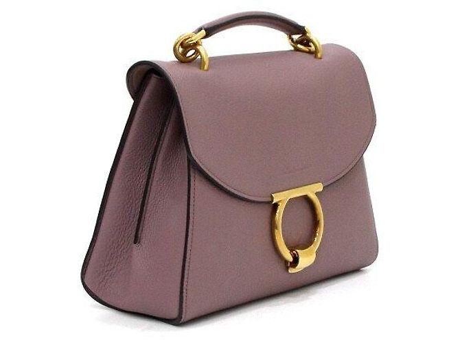 Salvatore Ferragamo Borsa Tote e a Tracolla Margo Gancini in Tonalità Oro Rosa Cinder - vista 4