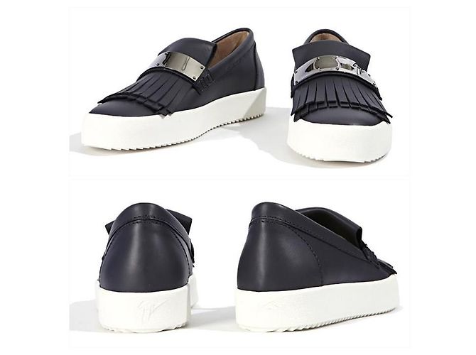 Giuseppe Zanotti CEMENTO Metal Slip-On Nero - vista 3