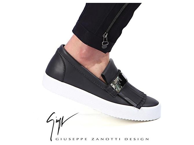 Giuseppe Zanotti CEMENTO Metal Slip-On Nero - vista 7