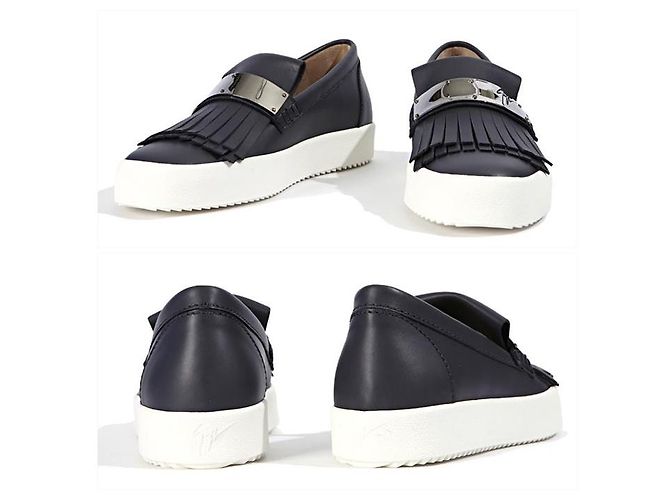 Giuseppe Zanotti CEMENTO Metal Slip-On Nero - vista 9