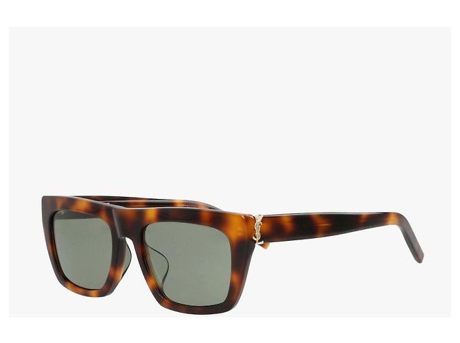 Saint Laurent Occhiali da sole Cassandra Monogram Square Flat Top - vista 4