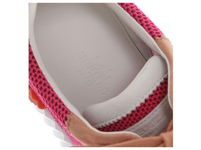 Hermès Sneakers da donna Bouncing Velvet Pink Orange Rosso - vista 11