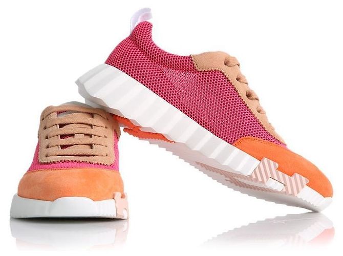 Hermès Sneakers da donna Bouncing Velvet Pink Orange Rosso - vista 6