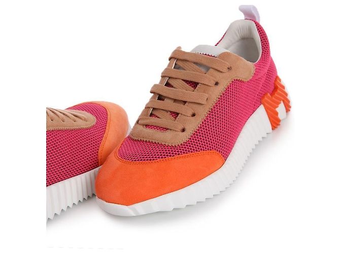 Hermès Sneakers da donna Bouncing Velvet Pink Orange Rosso - vista 8