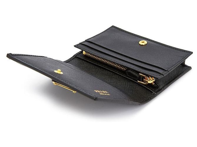 Prada Saffiano Damenbörse QHH Schwarz - Ansicht 7