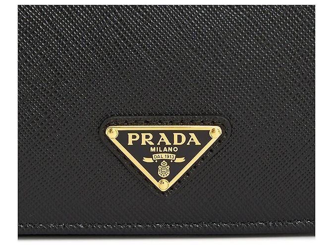 Prada Saffiano Damenbörse QHH Schwarz - Ansicht 8