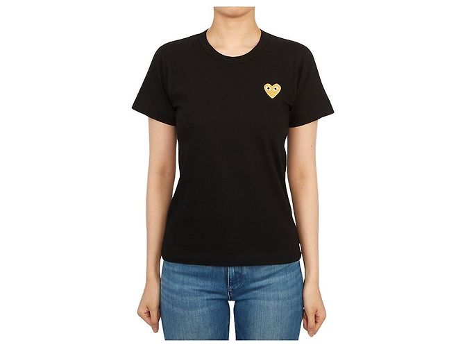 Comme Des Garcons Gold Logo Damen T-Shirt mit kurzen Ärmeln AZ Orange - Ansicht 2
