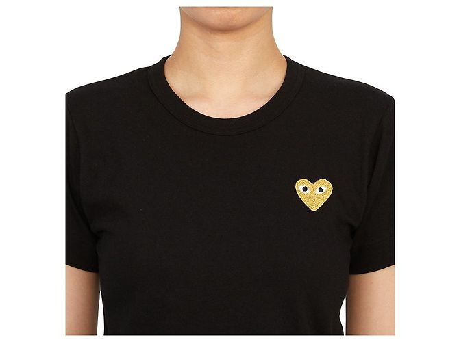 Comme Des Garcons Gold Logo Damen T-Shirt mit kurzen Ärmeln AZ Orange - Ansicht 6