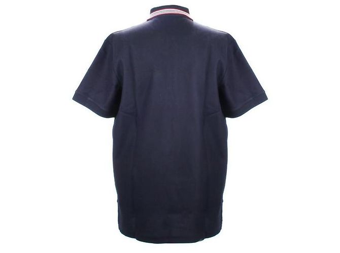 Burberry  Polo de piqué de algodón con cuello a rayas stamp: Negro - vista 2